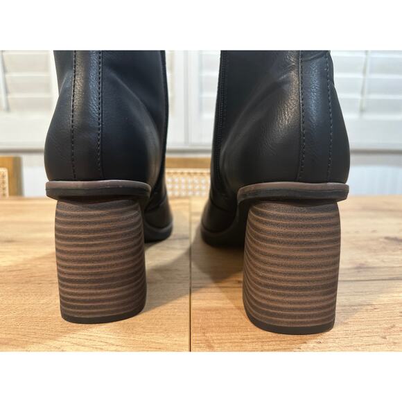 Korks Women's Destiny Black Boots Size 10 NWOT Man Made Upper Chic Flattering - Picture 11 of 15